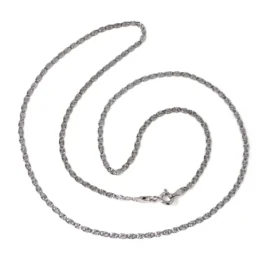 Cadena oro blanco 18k maciza diamantada 40cm. 2mm. 2.60 grs [9678]