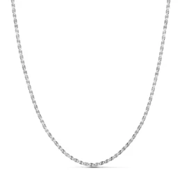 Cadena oro blanco 18k maciza diamantada 40cm. 2mm. 2.60 grs [9678]