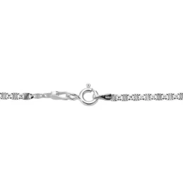 Cadena oro blanco 18k maciza diamantada 45cm. 2mm. 2.95 gr [9679]