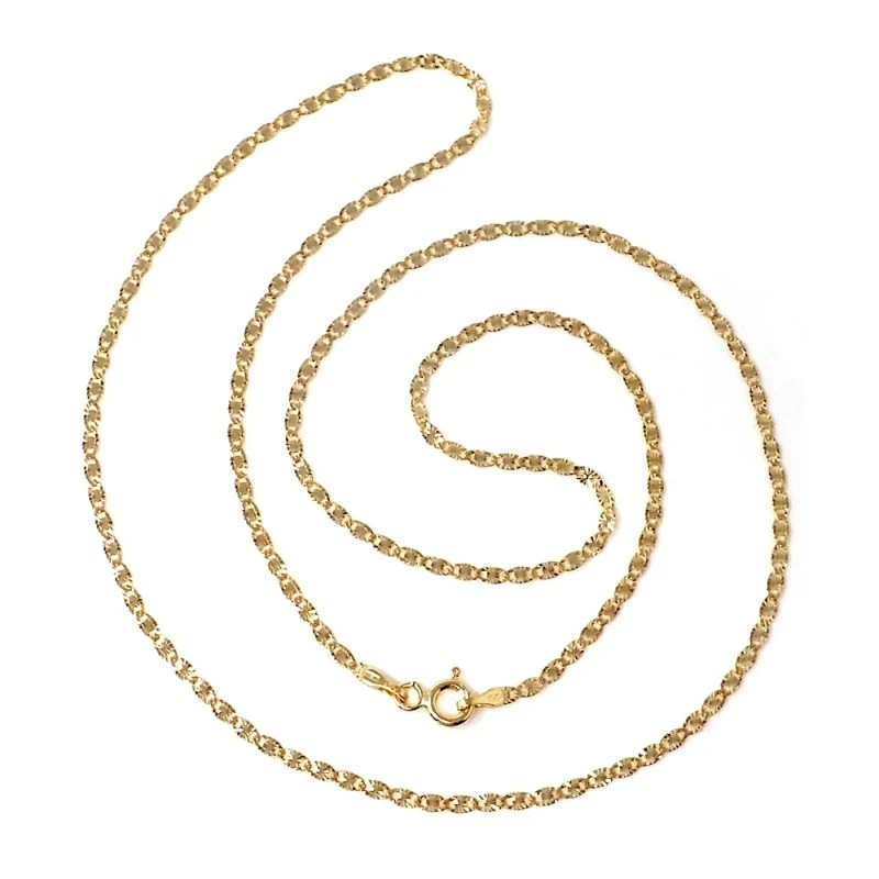 Cadena oro 18k maciza diamantada 50 cm. 2 mm. 3.50 gr. [9683]