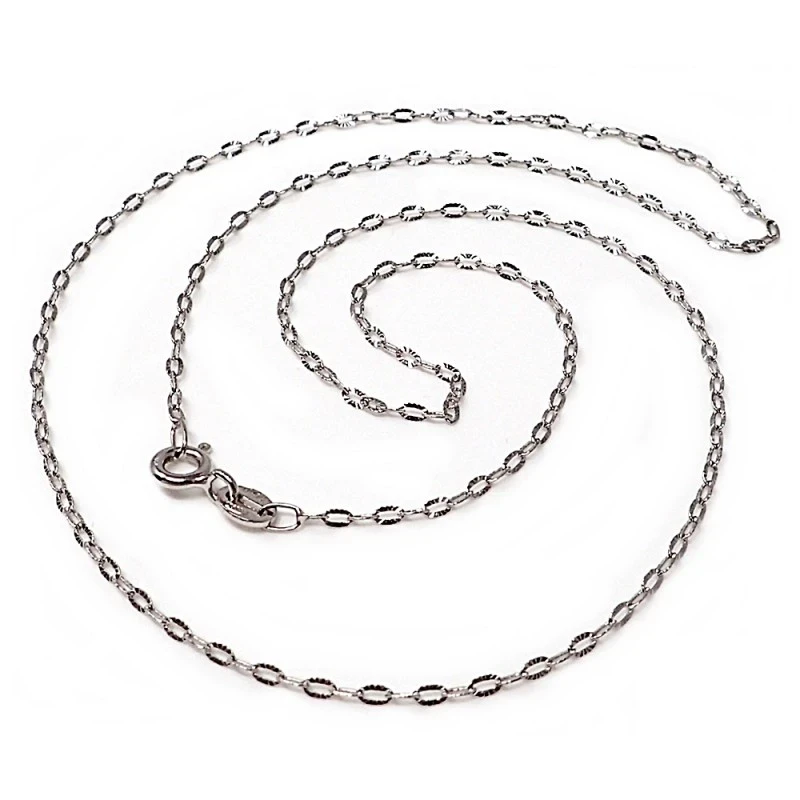 Cadena oro blanco 18k maciza 45 cm. 1.5 mm. 1.60 grs. [9684]
