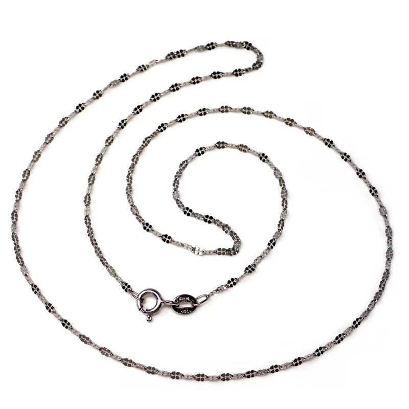 Cadena oro blanco 18k maciza 45 cm. 1.5 mm. 1.40 grs. [9685]