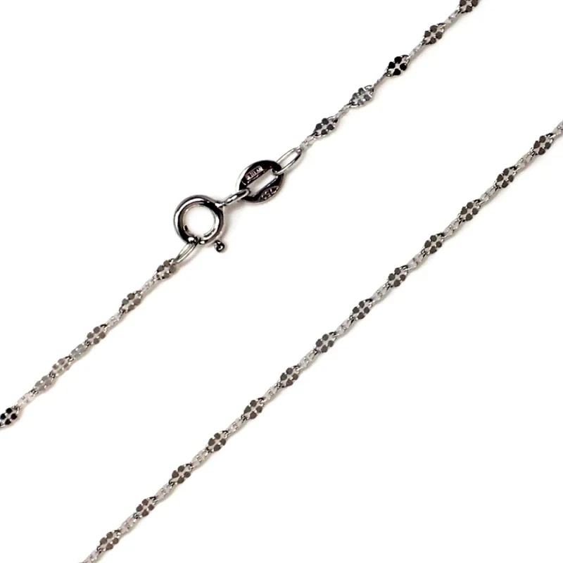 Cadena oro blanco 18k maciza 45 cm. 1.5 mm. 1.40 grs. [9685]
