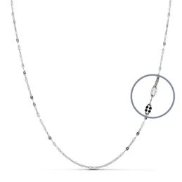 Cadena oro blanco 18k maciza 45 cm. 1.5 mm. 1.40 grs. [9685]