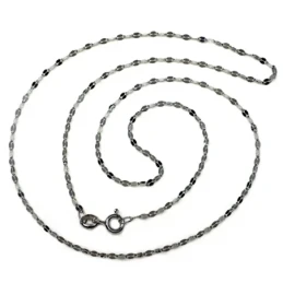 Cadena oro blanco 18k maciza 45 cm. 1.8 mm. 1.40 grs. [9686]