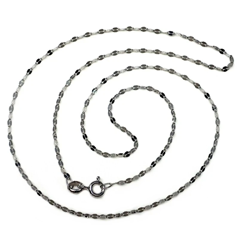 Cadena oro blanco 18k maciza 45 cm. 1.8 mm. 1.40 grs. [9686]