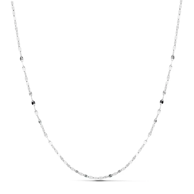 Cadena oro blanco 18k maciza 45 cm. 1.8 mm. 1.40 grs. [9686]