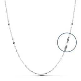Cadena oro blanco 18k maciza 45 cm. 1.8 mm. 1.40 grs. [9686]