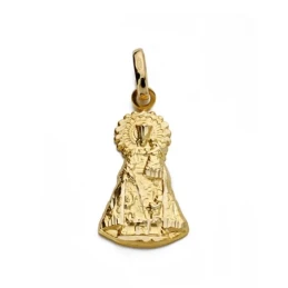 Medalla oro 18k Virgen Desamparados silueta 21mm. [AA0005]
