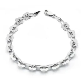 Pulsera oro blanco 18k 18.5cm. [AA0013]