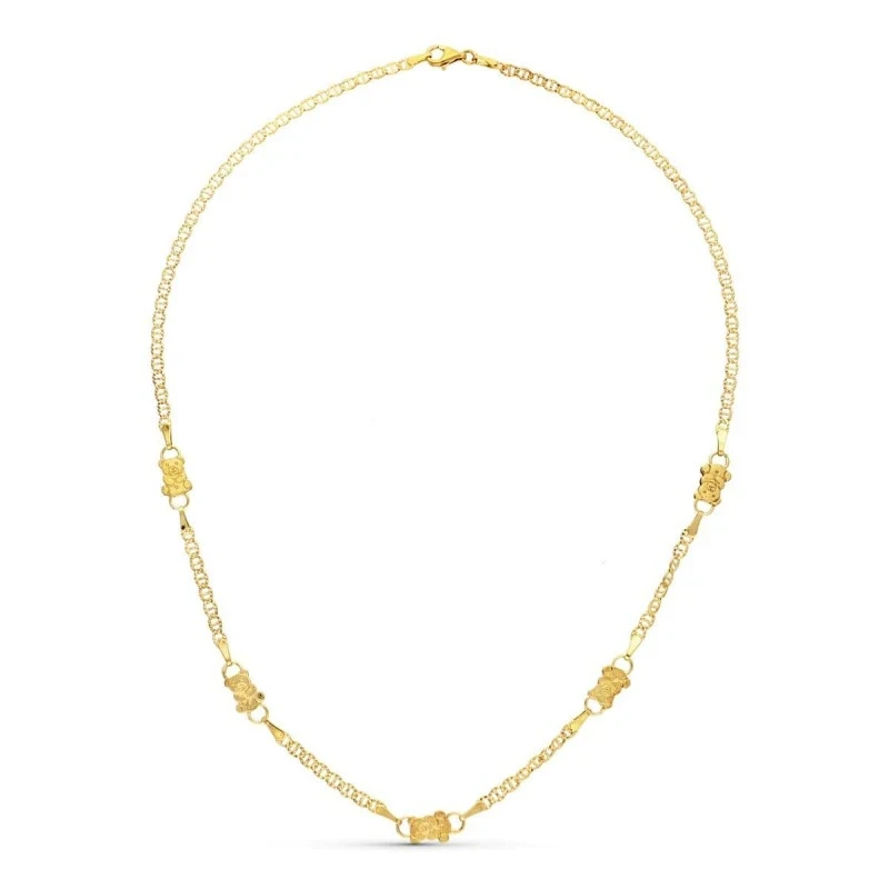 Gargantilla oro 18k ositos 45cm. [AA0021]