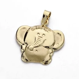 Colgante elefante oro 18k 19mm. [AA0118]