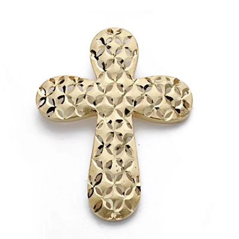 Colgante cruz oro 18k tallada grande 39mm. [AA0125]