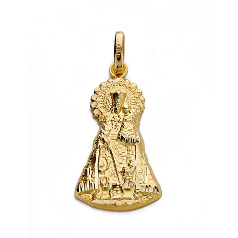Medalla oro 18k silueta Virgen Desamparados [AA0130]
