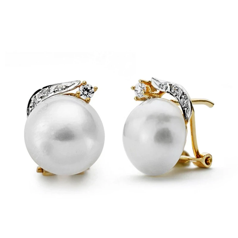 Pendientes oro 18k rama perla japonesa 12mm. [AA0355]