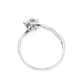 Solitario oro blanco 18k circonitas 5mm. [AA0470]