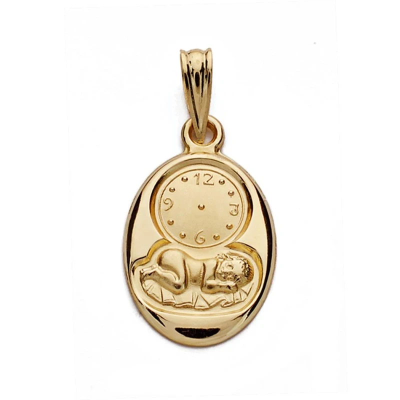 Medalla oro 18k niño reloj 20mm. [AA0533]