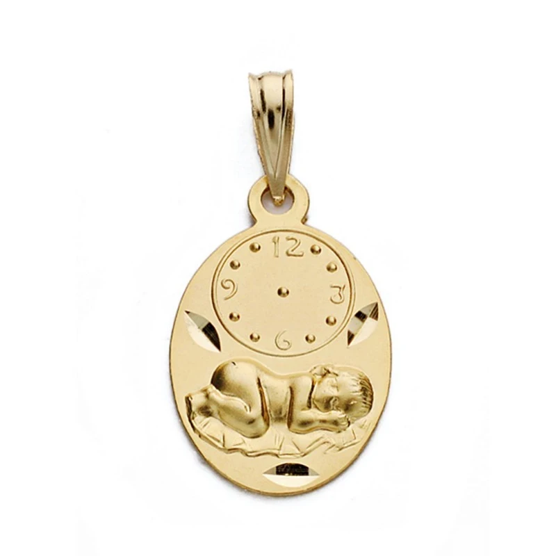 Medalla oro 18k niño reloj 19mm. [AA0577]
