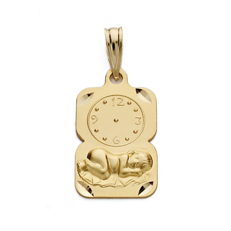 Medalla oro 18k niño reloj 19mm. [AA0578]