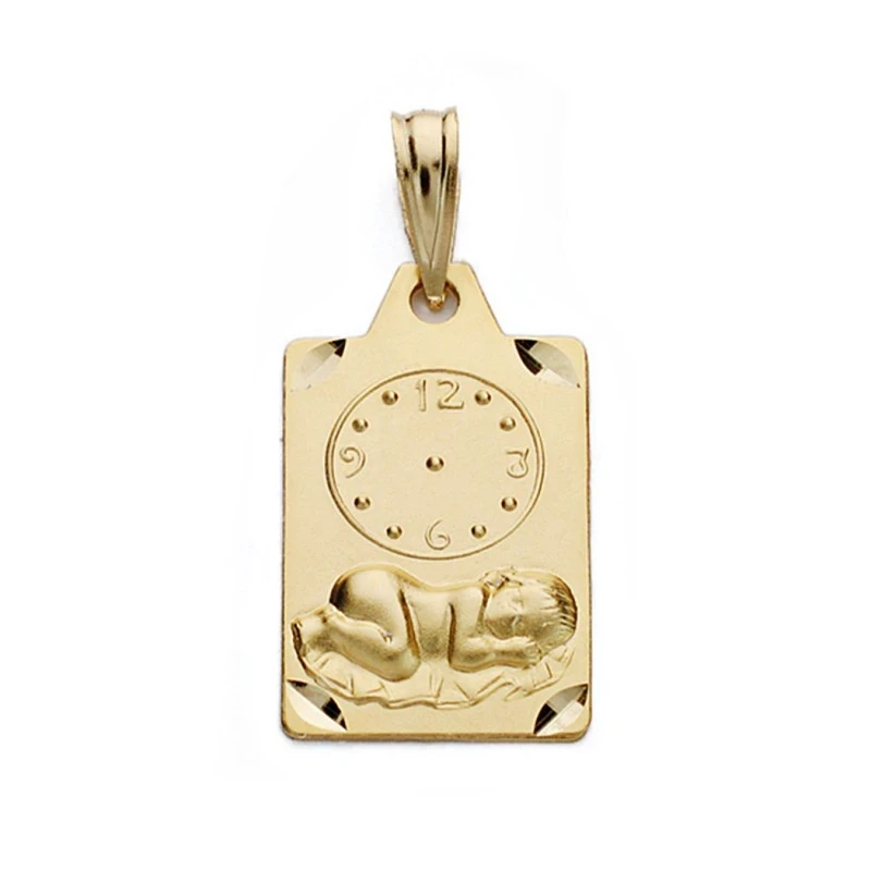 Medalla oro 18k niño reloj 19mm. [AA0579]