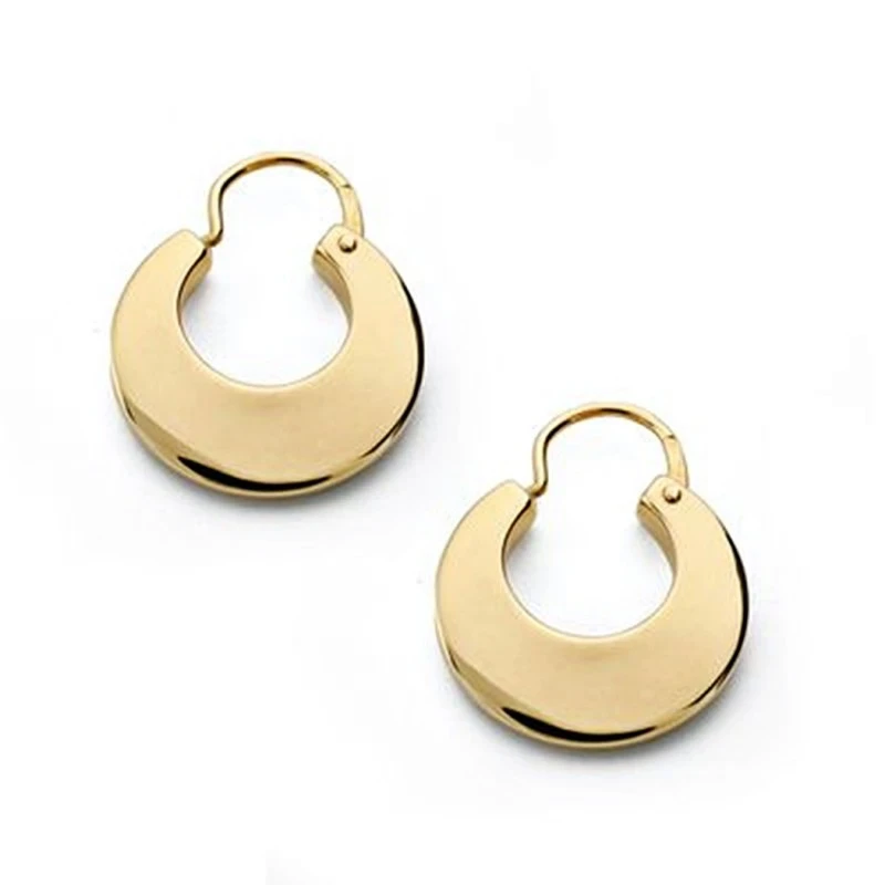 Pendientes oro 18k aros 13mm. manchegas criollas [AA0675]