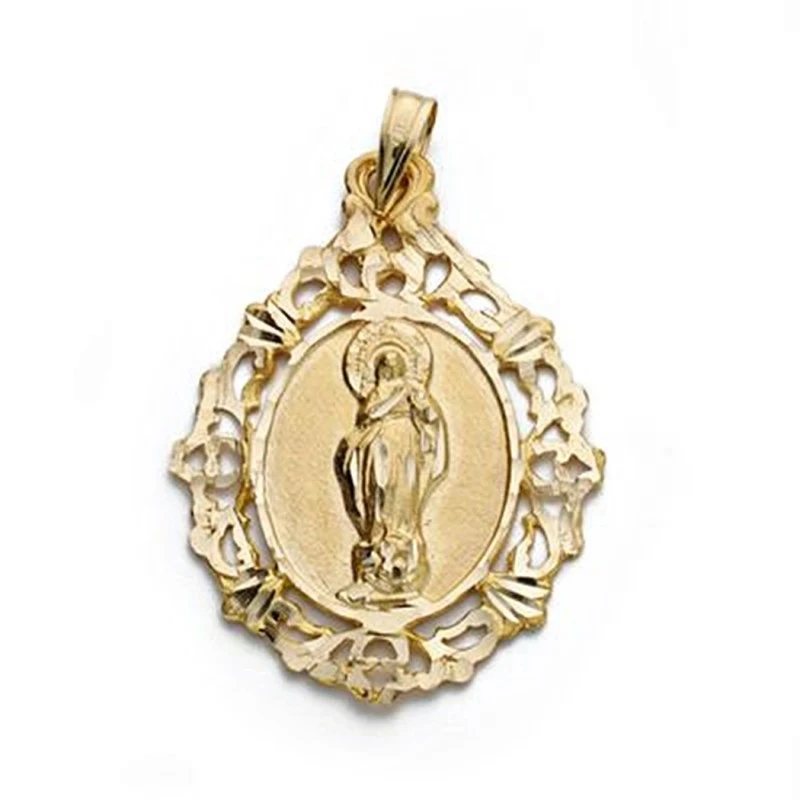 Medalla oro 9k Virgen Inmaculada 31mm. [AA0684]