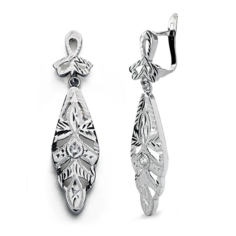 Pendientes oro 9k cigarrón 38mm. [AA0686]