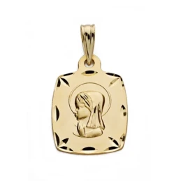 Medalla oro 9k 19mm. rectangular [AA0690]