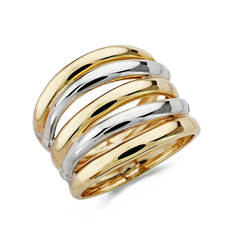 Sortija oro 9k bicolor [AA0717]