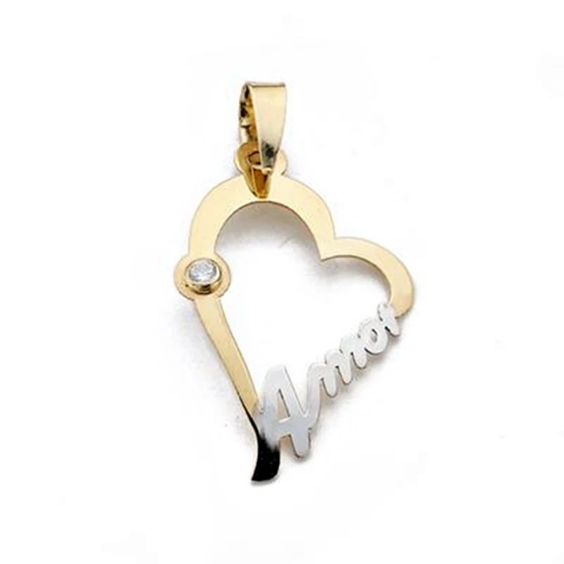 Colgante oro 9k circonita 22mm. [AA0732]