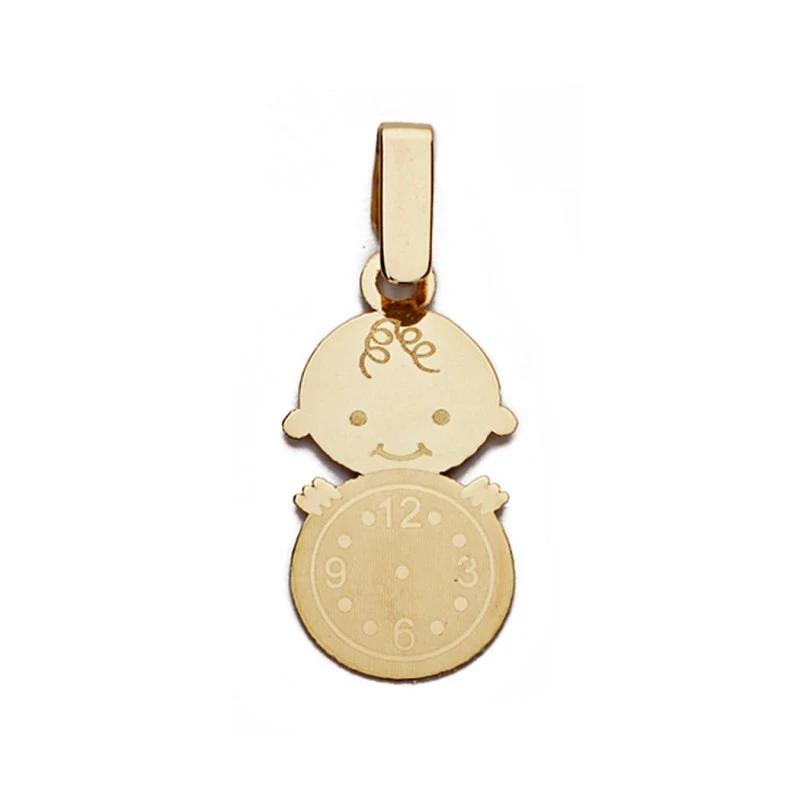 Medalla oro 9k niño reloj 19mm. [AA0741]