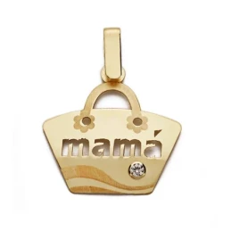 Colgante madre oro 9k 19mm. [AA0762] Regalo día madre