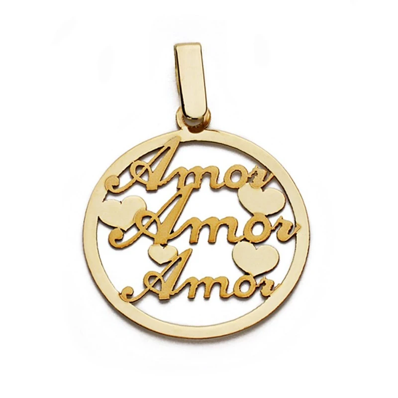 Colgante amor oro 9k 19mm. [AA0773]
