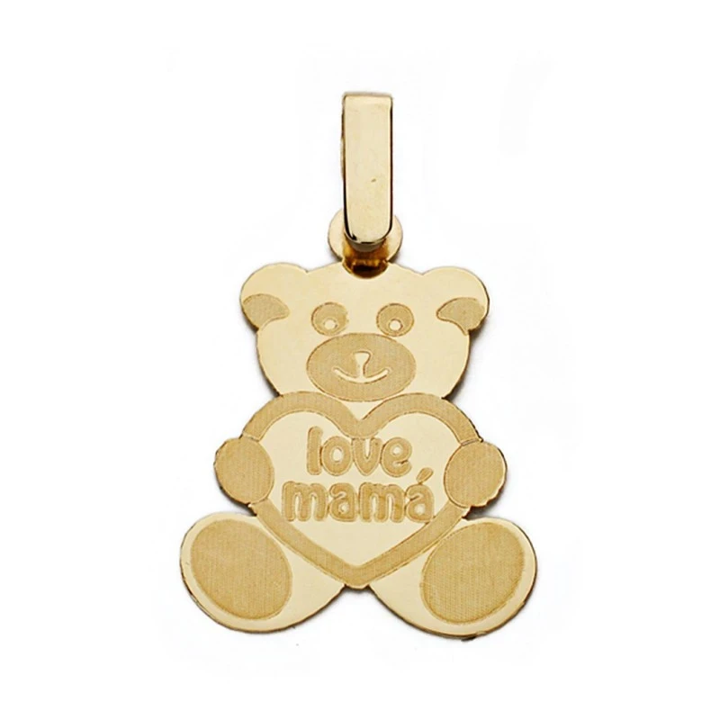 Colgante mama osito oro 9k 21mm. [AA0779] Regalo día madre