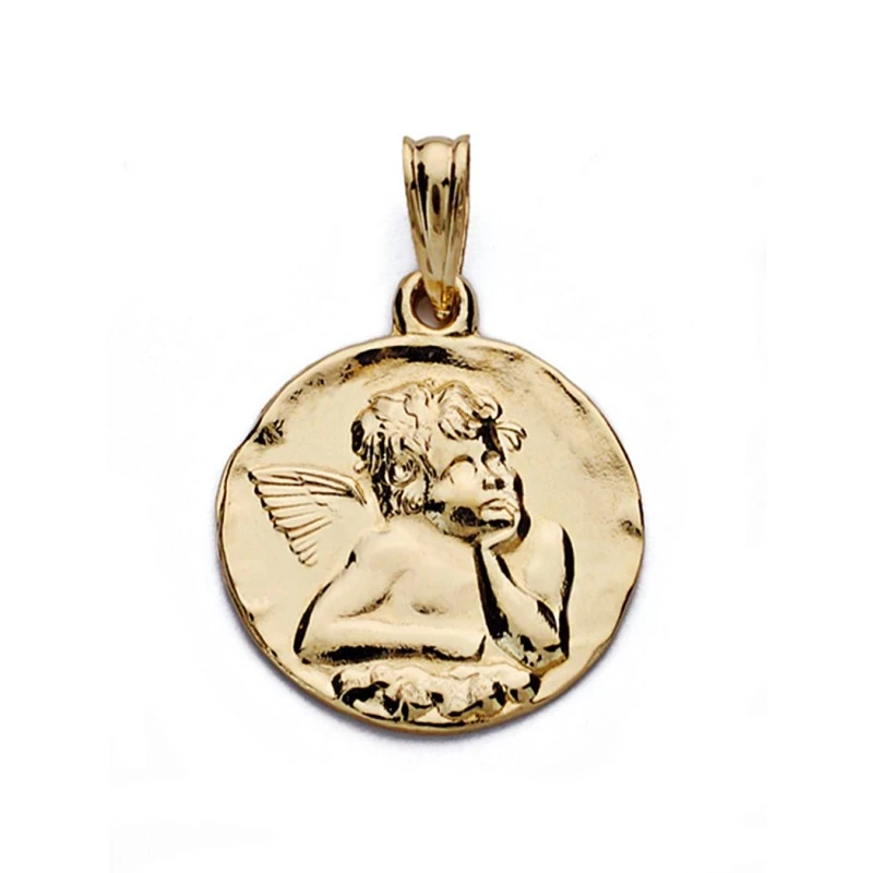 Medalla oro 9k angelito 16mm. [AA0834]