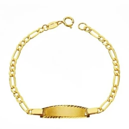 Esclava pulsera oro 9k bebé cartier 3x1 hueca 13cm. [7199]