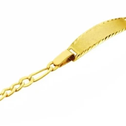 Esclava pulsera oro 9k bebé cartier 3x1 hueca 13cm. [7199]