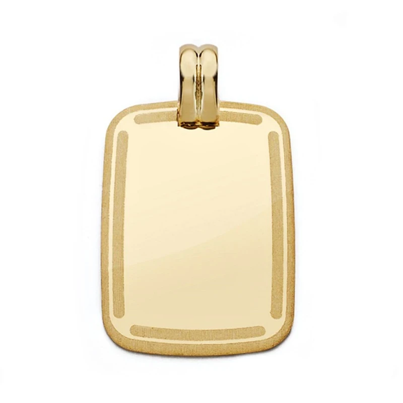 Colgante chapa oro 18k marco 28mm. [AA0537GR]