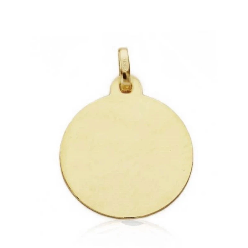 Medalla oro 18k Santa Gema 18mm. [AA0542]
