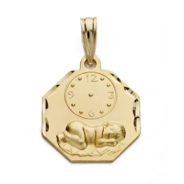 Medalla oro 18k niño reloj 17mm. [AA0580]