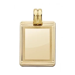 Colgante chapa oro 18k rectangular 24mm. [AA0592GR]