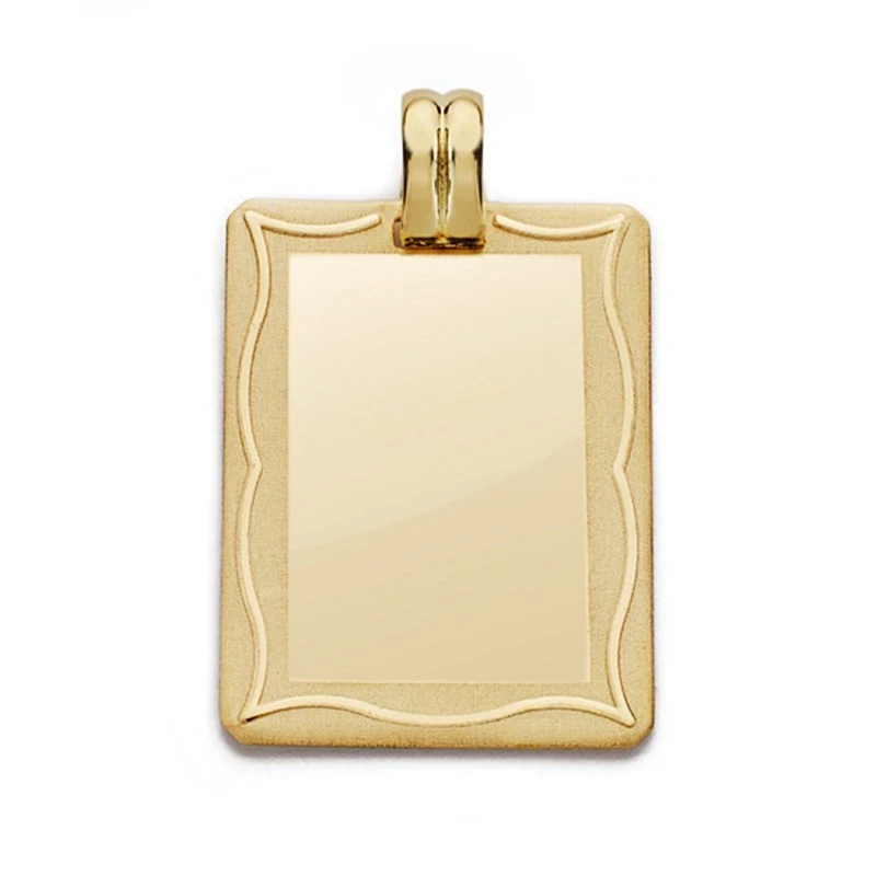 Colgante chapa oro 18k marco 28mm. [AA0596GR]