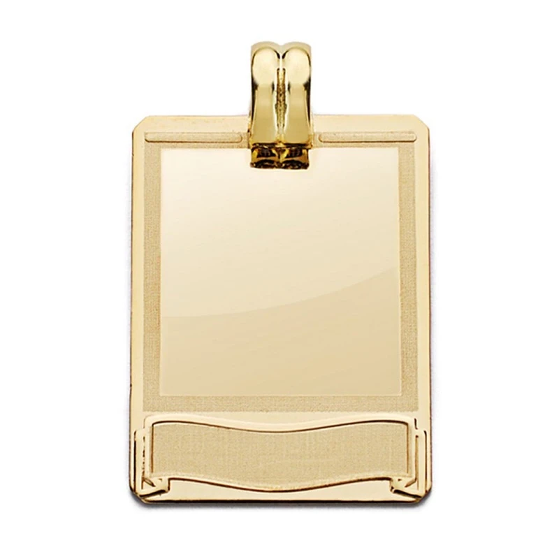 Colgante chapa oro 18k láser 28mm. [AA0597GR]