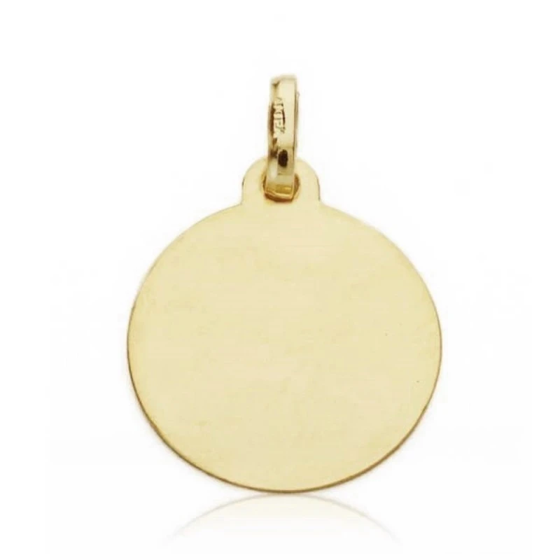 Medalla oro 18k Niño del Pesebre 16mm. filo liso [7581]
