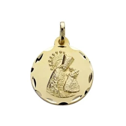 Medalla oro 18k Virgen Desamparados 18mm. [7730]