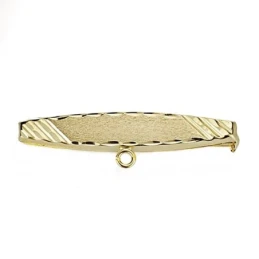 Alfiler oro 18k bebé extremos tallados 30mm. [7680GR]