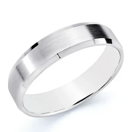Alianza oro blanco 18k 5mm. [8072GR]