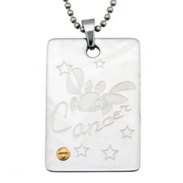 Colgante acero y oro 18k horóscopo zodíaco Cáncer [4981]