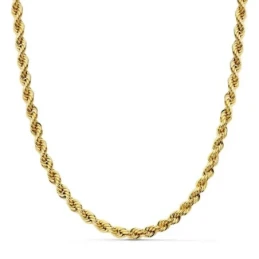 Cordón cadena oro 18k salomónico 50cm. ligero 4.5mm. [AA1572]