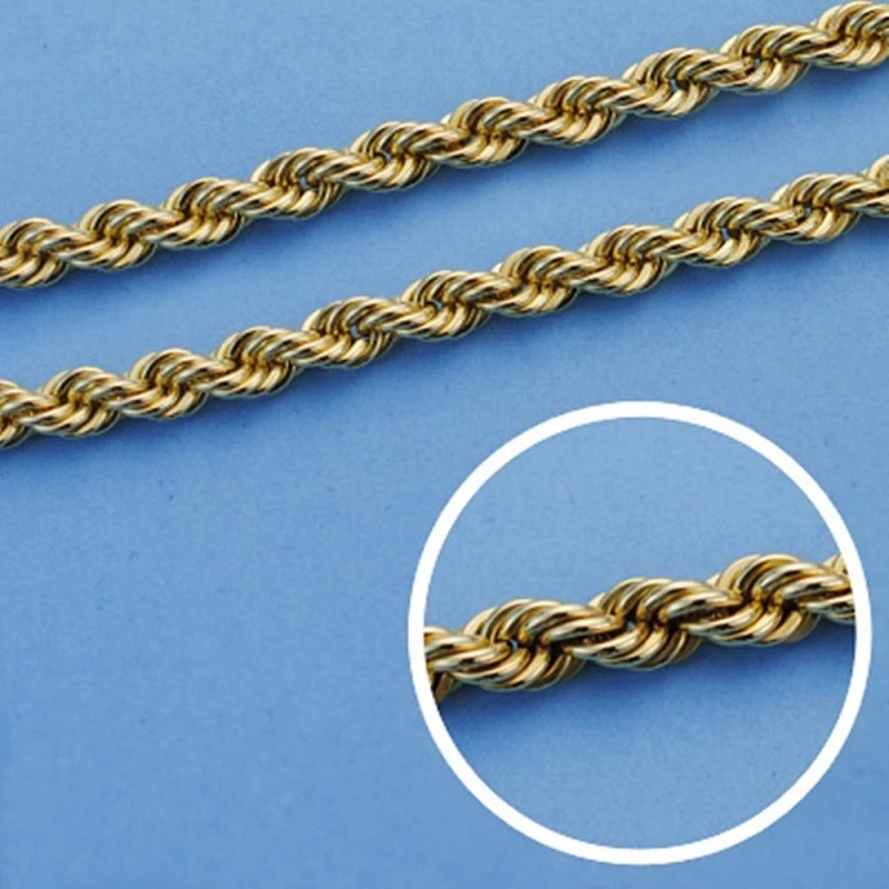 Cordón cadena oro 18k salomónico 60cm. ligero 4.5mm. [AA1573]